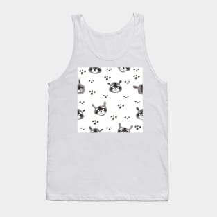 Raccoon Pattern Tank Top